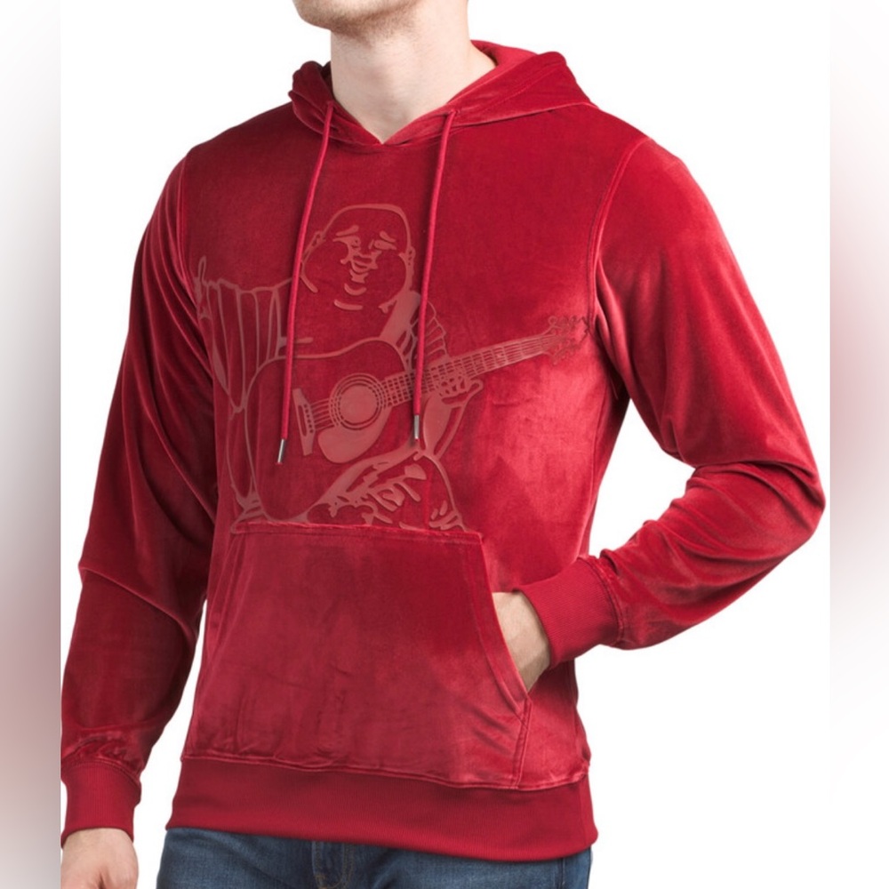 True Religion Buddha Velour Hoodie Size L